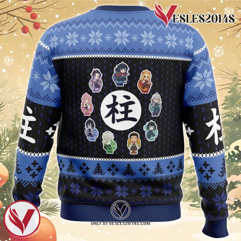 Chibi Hashira Demon Slayer Ugly Christmas Sweater, Unique Christmas Gift For Fans - Vesles2014S 1