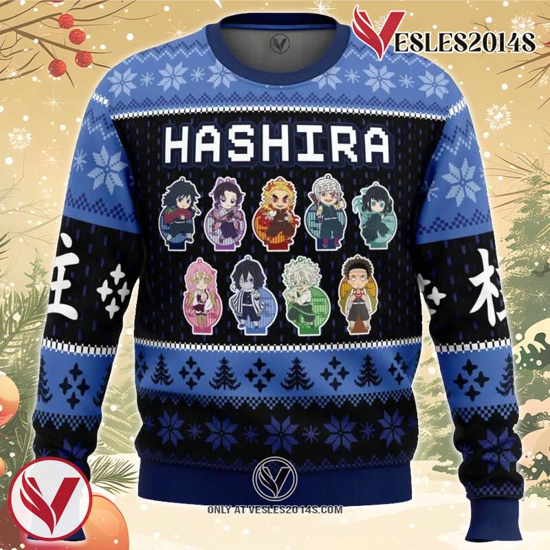 Chibi Hashira Demon Slayer Ugly Christmas Sweater, Unique Christmas Gift For Fans - Vesles2014S