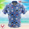 Chibi Hunter x Hunter Characters Pattern Hawaiian Button Up Shirt, Perfect Gifts For Anime Lovers - Vesles2014S