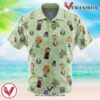Chibi Jedi Masters Pattern Star Wars Pattern Hawaiian Button Up Shirt, Perfect Gifts For Anime Lovers - Vesles2014S