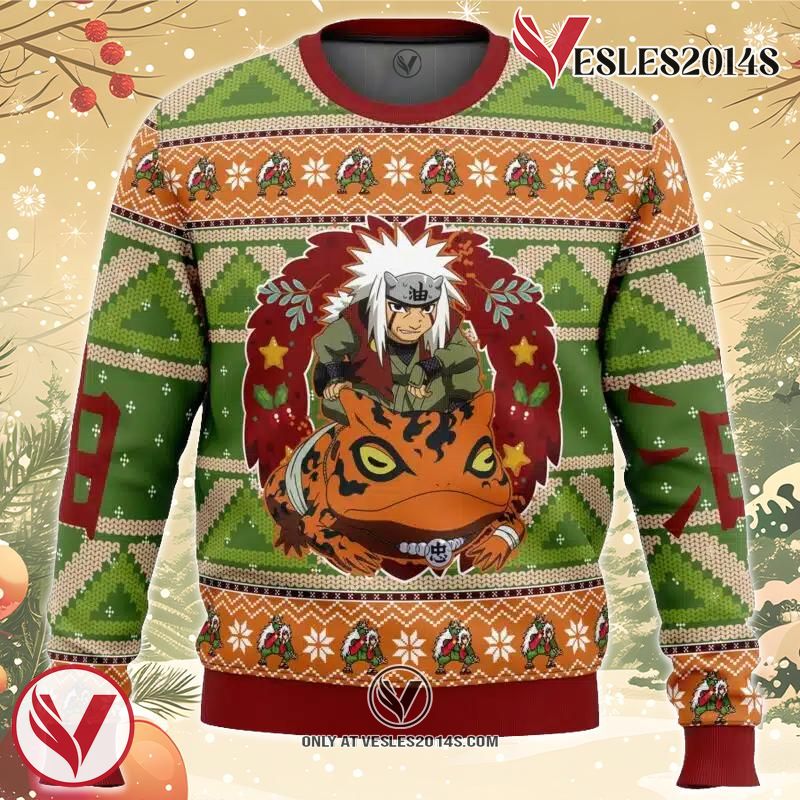 Chibi Jiraiya Naruto Ugly Christmas Sweater, Unique Christmas Gift For Fans - Vesles2014S