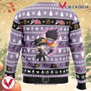 Chibi Jotaro Kujo Jojo’s Bizarre Adventure Ugly Christmas Sweater, Unique Christmas Gift For Fans - Vesles2014S 1