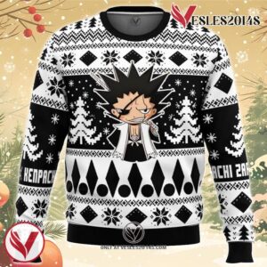 Chibi Kenpachi Zaraki Bleach Ugly Christmas Sweater, Unique Christmas Gift For Fans - Vesles2014S