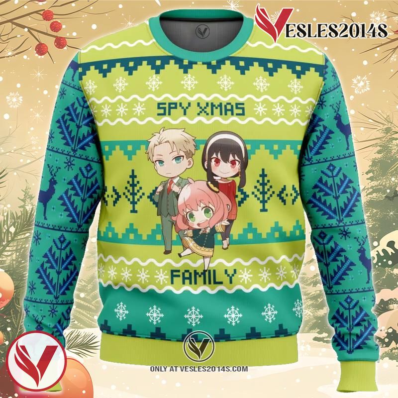 Chibi Spy x Family Ugly Christmas Sweater, Unique Christmas Gift For Fans - Vesles2014S