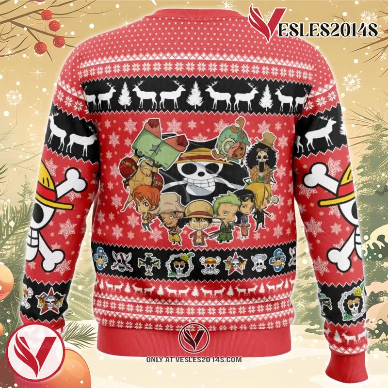 Chibi Straw Hat Pirates One Piece Ugly Christmas Sweater, Unique Christmas Gift For Fans - Vesles2014S 1