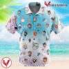 Chibi Studio Ghibli Pattern Hawaiian Button Up Shirt, Perfect Gifts For Anime Lovers - Vesles2014S