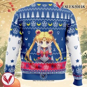 Chibi Usagi Tsukino Sailor Moon Ugly Christmas Sweater, Unique Christmas Gift For Fans - Vesles2014S 1