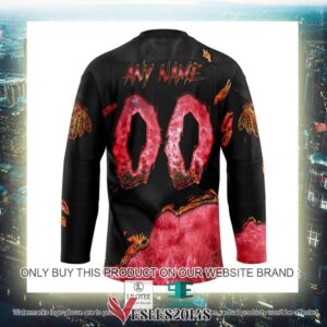 Chicago Blackhawks Blood Personalized Hockey Jersey Shirt, Trending Gifts For Fans - Vesles2014s 3