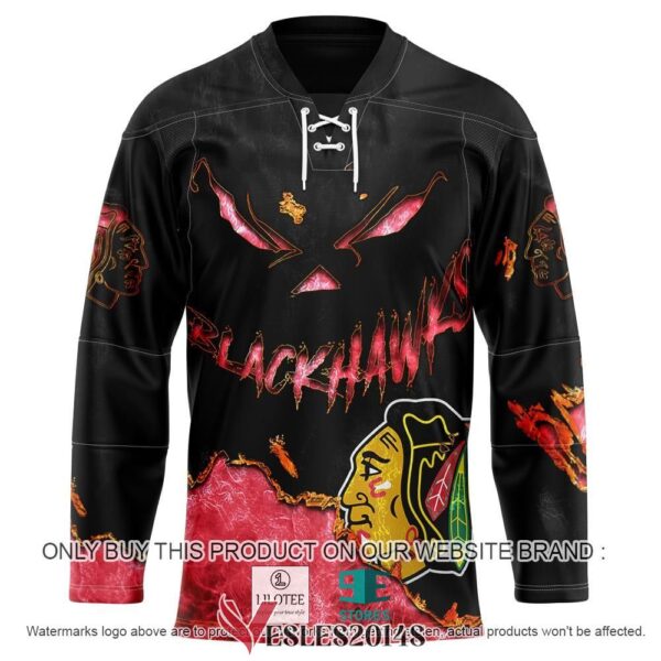 Chicago Blackhawks Blood Personalized Hockey Jersey Shirt, Trending Gifts For Fans - Vesles2014s