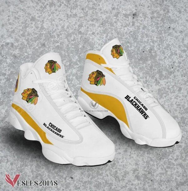 Chicago Blackhawks Logo Air Jordan 13 Shoes, Best Sneaker Gifts For Fans - Vesles2014s