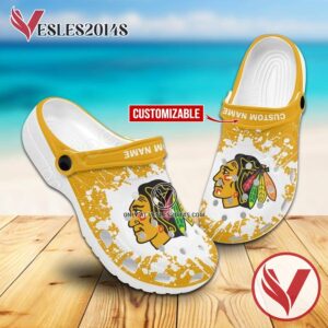 Chicago Blackhawks Personalized Crocs Clogs, Unique Footwear For Fans