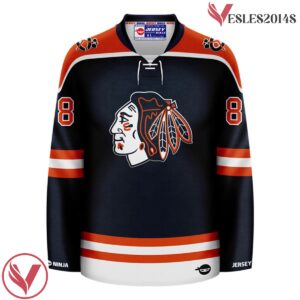 Chicago Blackhawks x Bears Navy Patrick Kane Mashup Hockey Jersey - Vesles2014S 2