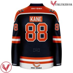 Chicago Blackhawks x Bears Navy Patrick Kane Mashup Hockey Jersey - Vesles2014S 3