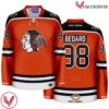 Chicago Blackhawks x Bears Orange Connor Bedard Mashup Hockey Jersey - Vesles2014S