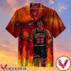 Chicago Bulls Michael Jordan 23 On Fire Hawaiian Shirt, Unique Gifts For Friends - Vesles2014S 1