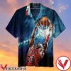 Chicago Bulls Michael Jordan Throw The Ball Into The Basket Hawaiian Shirt, Unique Gifts For Friends - Vesles2014S 1