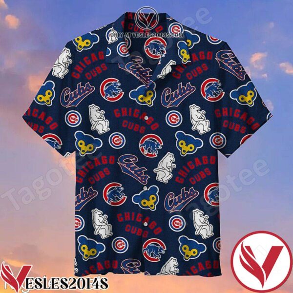 Chicago Cubs Baseball Team Bear Hawaiian Shirt, Unique Gifts For Friends - Vesles2014S 1