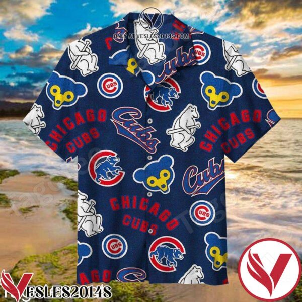 Chicago Cubs Navy Hawaiian Shirt, Unique Gifts For Friends - Vesles2014S 1