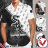 Chicago White Sox Black White Hawaiian Shirt And Short, Unique Gifts For Friends - Vesles2014S 1