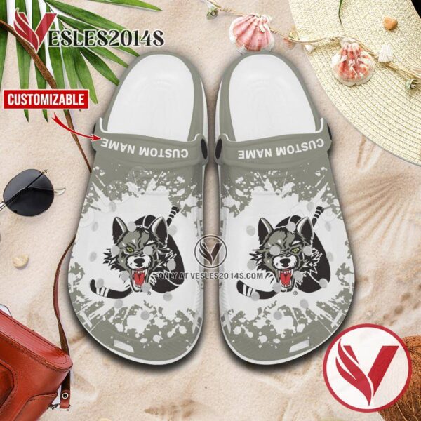 Chicago Wolves Logo Crocs Clogs, Unique Footwear For Fans 1