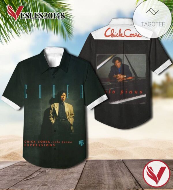 Chick Corea Solo Piano Expressions Album Cover Hawaiian Shirt, Best Gift For Music Lovers Vesles2014S