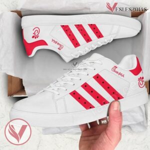 Chick-fil-A Logo Print Stan Smith Shoes, Unique Sneaker For Fans - Vesles2014s