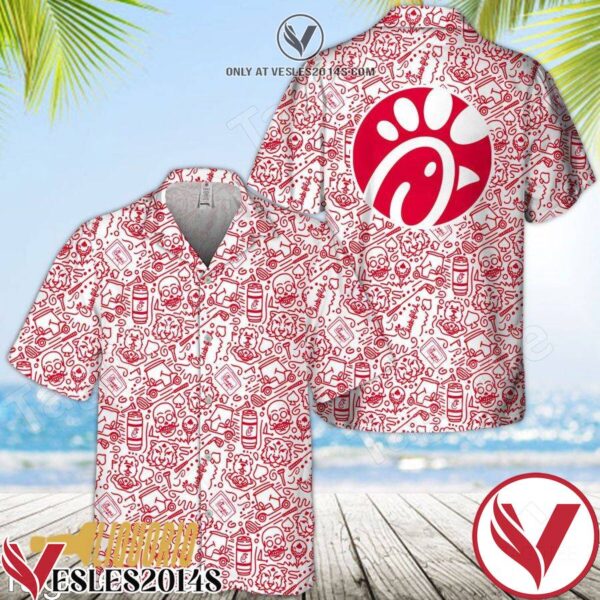 Chicken Fil A Doodle Art Hawaiian Shirt, Unique Gifts For Friends - Vesles2014S 1