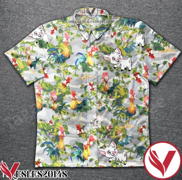 Chicken Hei Hei White Camo Hawaiian Shirt, Unique Gifts For Friends - Vesles2014S 1
