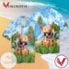 Chihuahua Beach Cool For Men And Women Graphic Print Short Sleeve Hawaiian Casual Shirt Vesles2014S