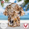 Chihuahua Dog Funny Hawaiian Graphic Print Short Sleeve Hawaiian Casual Shirt Vesles2014S