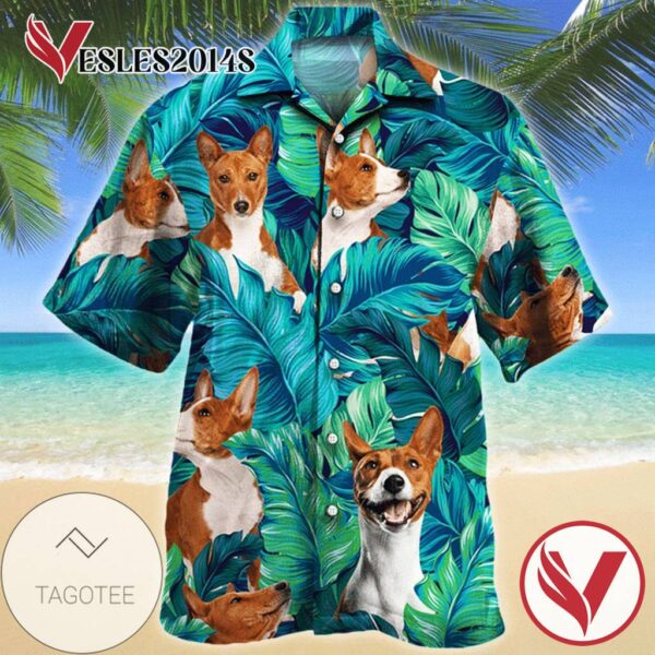 Chihuahua Dog Lover Tropical Print Short Sleeve Hawaiian Casual Shirt Vesles2014S