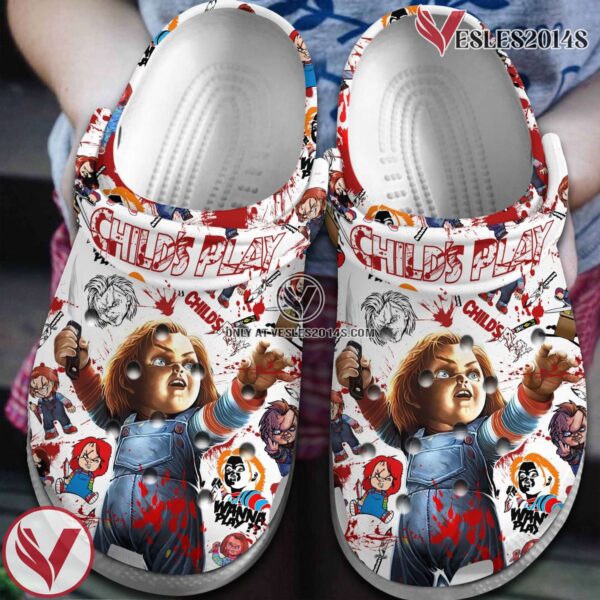 Child’s Play Movie Halloween Crocs Crocband Clogs Shoes Comfortable For Men Women and Kids Style 1 - Vesles2014S