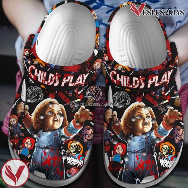 Child’s Play Movie Halloween Crocs Crocband Clogs Shoes Comfortable For Men Women and Kids Style 2 - Vesles2014S
