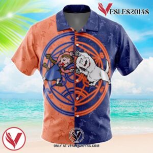 Chimera V1 Fullmetal Alchemist Hawaiian Button Up Shirt, Perfect Gifts For Anime Lovers - Vesles2014S