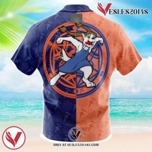 Chimera V2 Fullmetal Alchemist Hawaiian Button Up Shirt, Perfect Gifts For Anime Lovers - Vesles2014S
