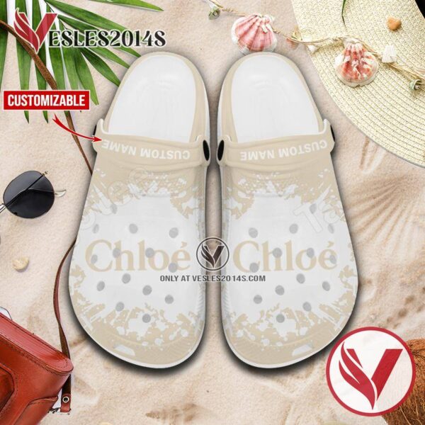Chloe Logo Crocs Clogs, Unique Footwear For Fans 1