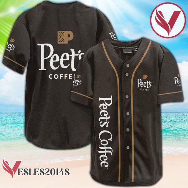 Chocolate Peet's Coffee Baseball Jersey, Perfect Gifts For Fans - Vesles2014S