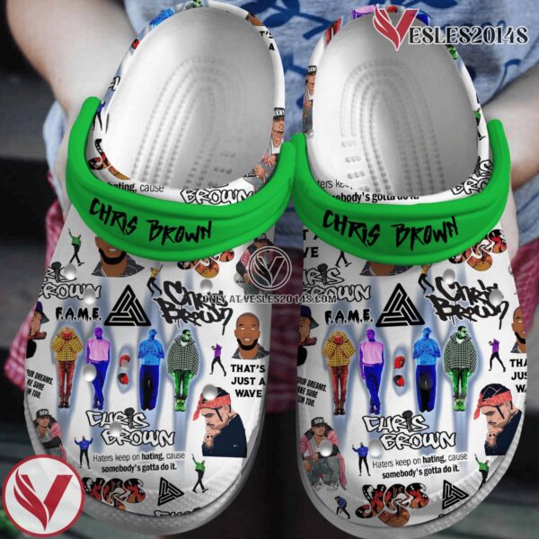 Chris Brown Music Crocs Crocband Clogs Shoes, Unique Gifts For Fans Style 1 - Vesles2014S