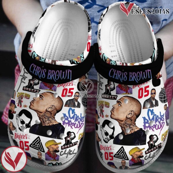Chris Brown Music Crocs Crocband Clogs Shoes, Unique Gifts For Fans Style 3 - Vesles2014S