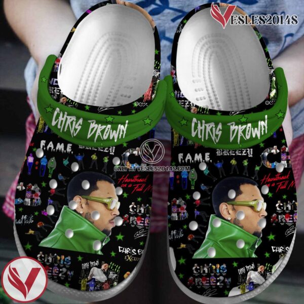 Chris Brown Music Crocs Crocband Clogs Shoes, Unique Gifts For Fans Style 4 - Vesles2014S