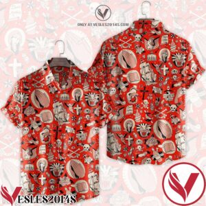 Christian Halloween Red Hawaiian Shirt, Unique Gifts For Friends - Vesles2014S 1