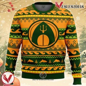Christmas Aquaman DC Comics Ugly Christmas Sweater, Unique Christmas Gift For Fans - Vesles2014S
