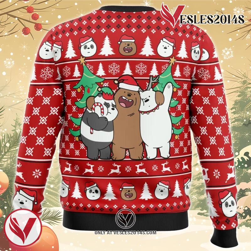Christmas Bears We Bare Bears Ugly Christmas Sweater, Unique Christmas Gift For Fans - Vesles2014S 1