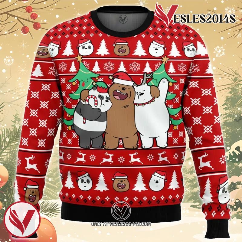 Christmas Bears We Bare Bears Ugly Christmas Sweater, Unique Christmas Gift For Fans - Vesles2014S