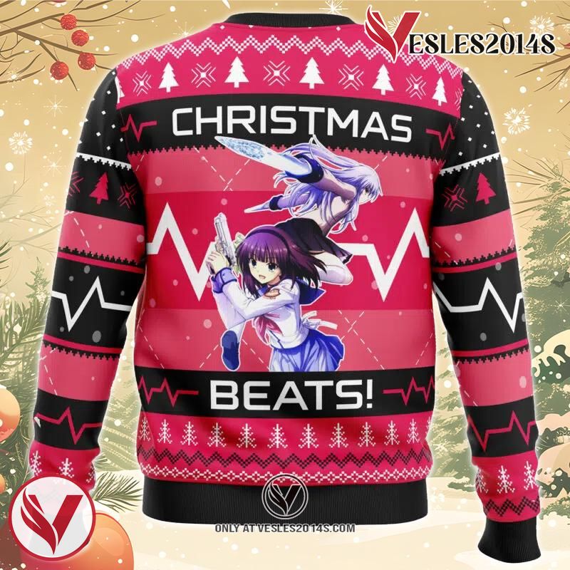Christmas Beats Angle Beats Ugly Christmas Sweater, Unique Christmas Gift For Fans - Vesles2014S 1