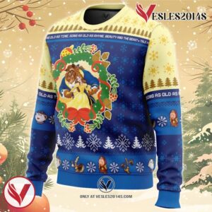 Christmas Beauty and the Beast Disney Ugly Christmas Sweater, Unique Christmas Gift For Fans - Vesles2014S 1