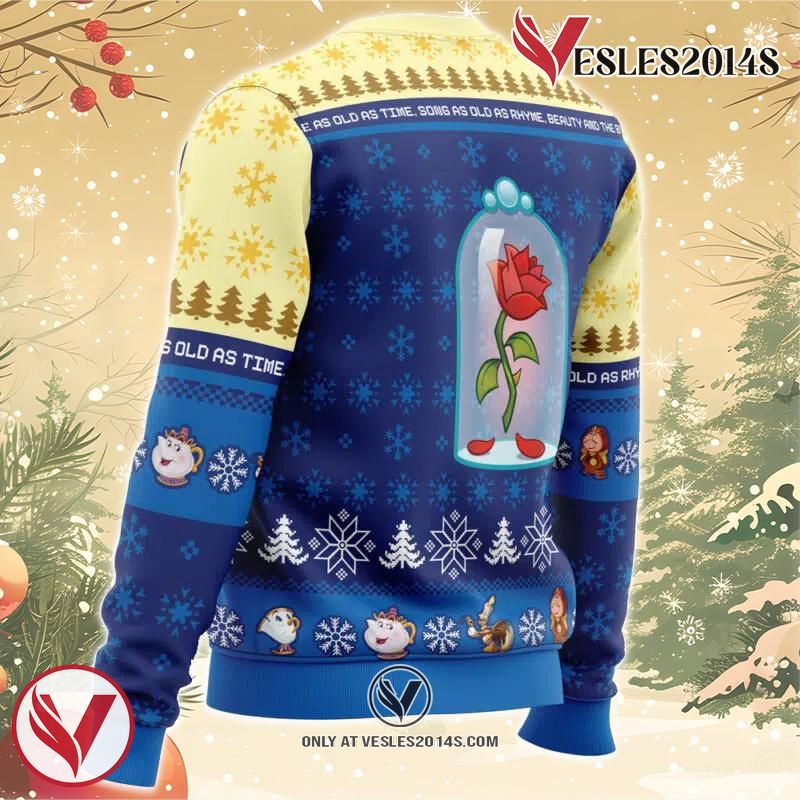 Christmas Beauty and the Beast Disney Ugly Christmas Sweater, Unique Christmas Gift For Fans - Vesles2014S 2