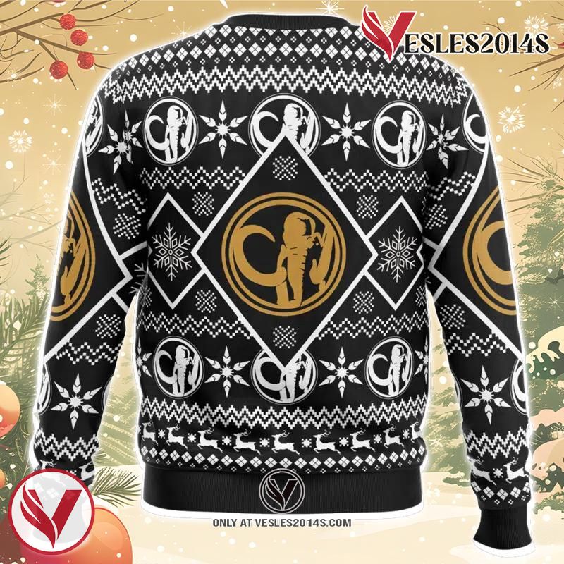 Christmas Black Ranger Power Rangers Ugly Christmas Sweater, Unique Christmas Gift For Fans - Vesles2014S 1