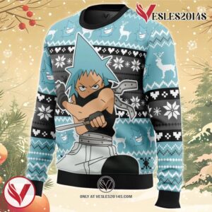 Christmas  Black Star Soul Eater Ugly Christmas Sweater, Unique Christmas Gift For Fans - Vesles2014S 1