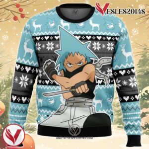 Christmas  Black Star Soul Eater Ugly Christmas Sweater, Unique Christmas Gift For Fans - Vesles2014S